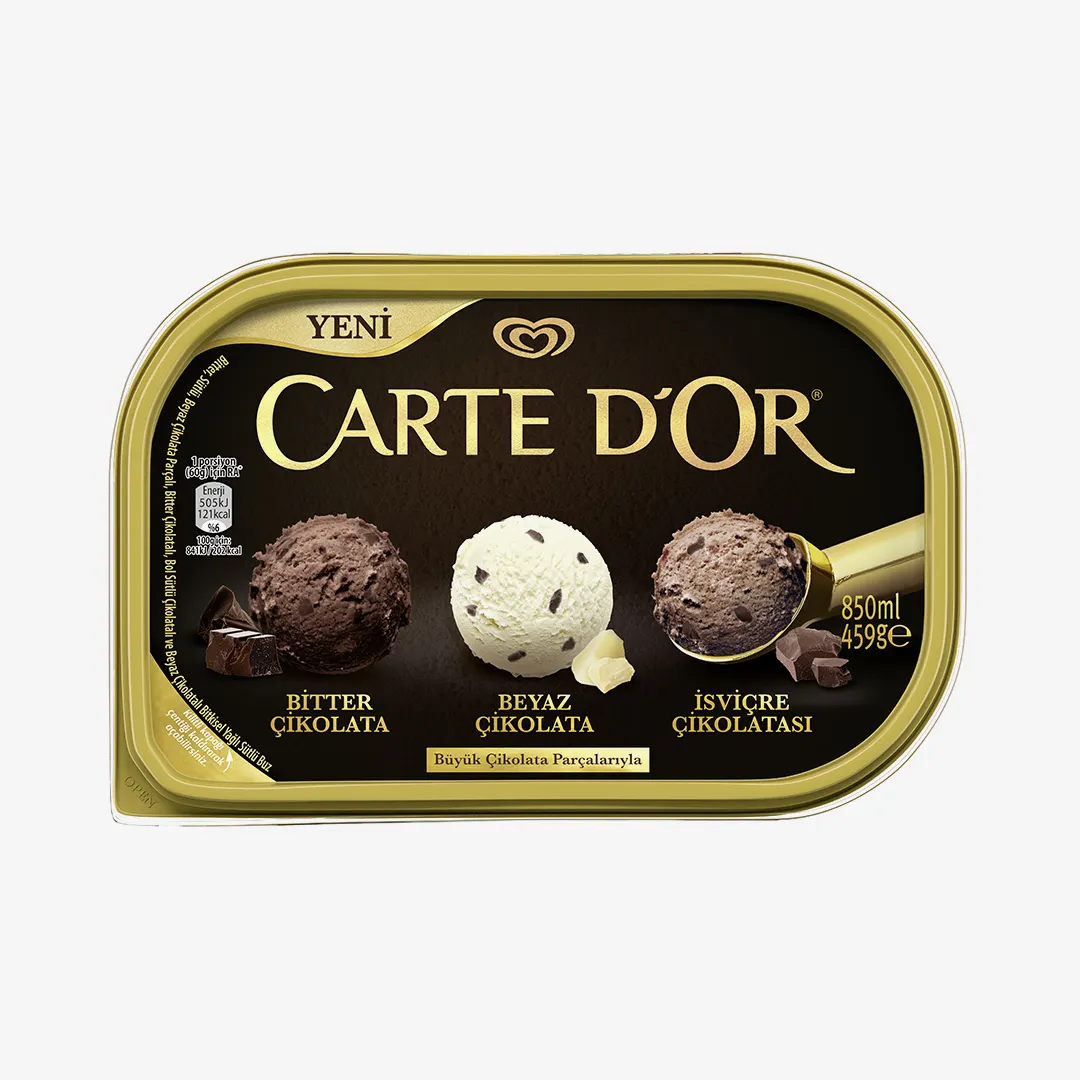 Мороженое Carte D'or тройной шоколад, 459 г