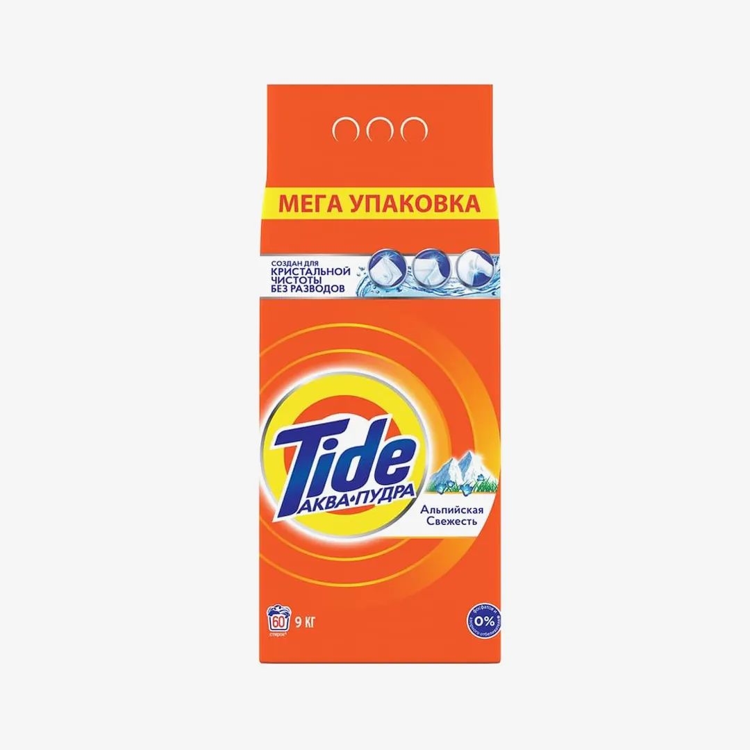 Порошок Tide Альпийская свежесть автомат, 9 кг
